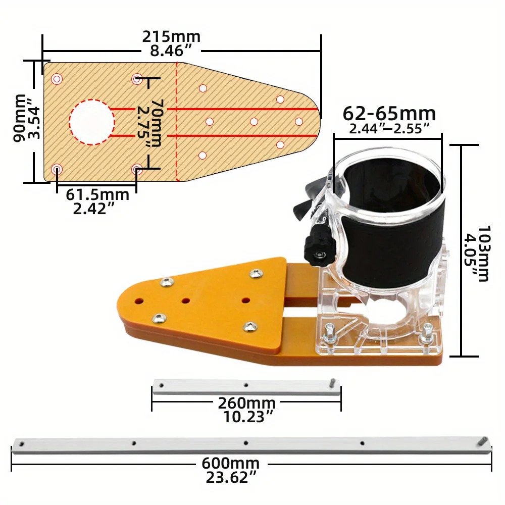 Gabarit de Découpe Circulaire pour Affleureuse — image 3